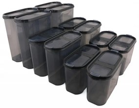 Set de Cutii pentru Depozitare, 12 Piese, Culoare Antracit, 964FRM1127