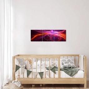 Tablou cu abstracțiune modernă (cu ceas) (90x30 cm)
