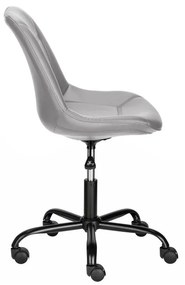 Scaun de birou gri din imitație de piele Kenny – Støraa