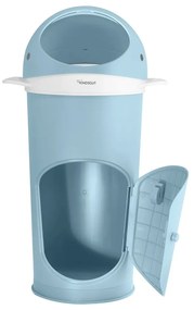 Coș de gunoi albastru deschis pentru scutece din plastic 25 l Whale – Kindsgut