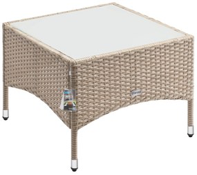 Deuba Masa ratan 58x58x42 cm - culoare bej