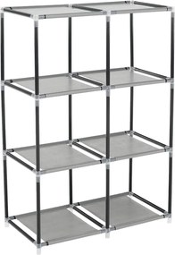 Comodă cu sertare din material textil, negru/maro/gri, CAMILO TYP 2