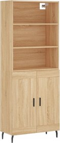 vidaXL Dulap înalt, stejar sonoma, 69,5x34x180 cm, lemn compozit