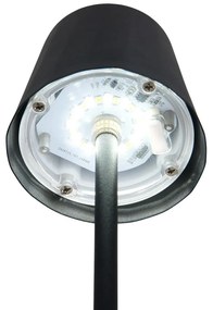 Veioză negru-mat LED cu abajur din metal (înălțime 21 cm) Diaz – Trio