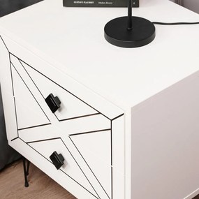 Măsuță de noptieră Luna White