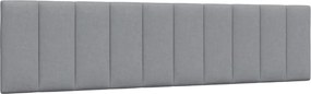vidaXL Pernă tăblie de pat, Hanko, gri deschis, 200 cm, material textil
