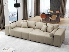 Canapea extensibilă dumonde cu ladă de depozitare si sezut confortabil din spuma high-density, Marbela Enjoy Camel XXL 295x100 cm