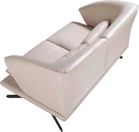 Canapea 2 locuri eleganta cu spatar original Cowhide leather taupe grey