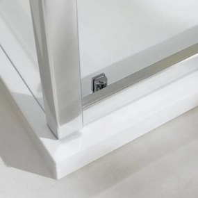 Cabină de duș curbată Aquarius fără cădiță de duș 80x80 cm cu strat de acoperire Easy Clean
