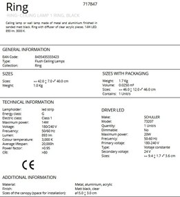 Plafoniera LED design modern circular Ring 42cm
