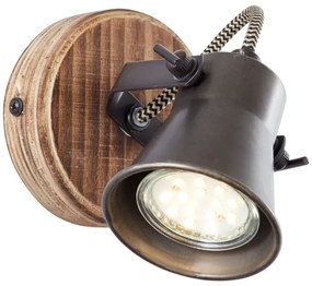 Brilliant - Aplică spot de perete SEED 1x GU10/5W/230V negru/maro