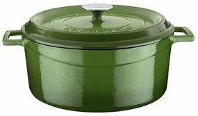 LAVA Metal Oală din fontă, diametru 28 cm, verde,6,7 l