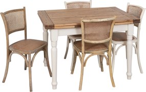 Scaun Thonet din lemn masiv si sezut din ratan