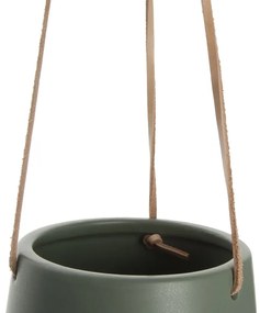 Hanging pot Skittle ceramic matt jungle green