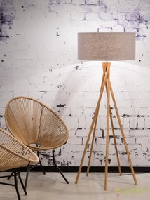 Lampadar realizat din materiale naturale, durabile si ecologice, KILIMANJARO/F gri deschis