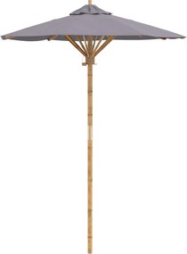 vidaXL Parasol de Grădină Gri închis Ø 270 x 260 cm Bambus