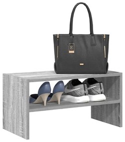 vidaXL Suport pantofi stivuibil, gri Sonoma 60x30x30,5 cm
