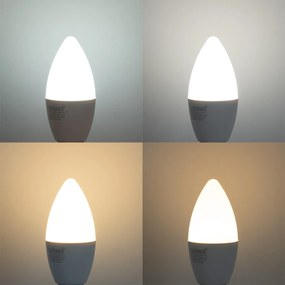 Set de 5 becuri LED E14 dimabile C37 Opal 4.9W 470 lm 2700-6500K