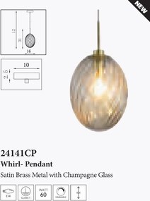 Pendul sticla champagne Whirl