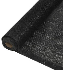 Plasa protectie vizuala, negru, 1,5x25 m, HDPE Negru, 1.5 x 25 m