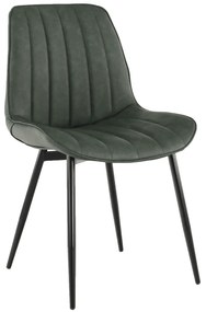 Scaun, verde/negru, HAZAL