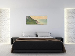 Tablou - Georges Seurat, Seascape at Port-en-Bessin, Normandy, reproducere (120x50 cm)