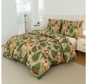 Lenjerie de pat din microfibra CHRISTMAS PRESENTS verde Dimensiune lenjerie de pat: 70 x 90 cm | 140 x 200 cm