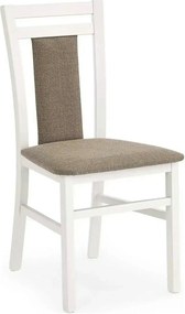 Scaun HUBERT 8, bej/alb, stofa clasica/lemn de fag, 45x51x90 cm