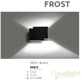 Aplica de perete cu iluminat ambiental FROST neagra 940/2 EMB