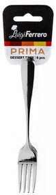 Set de 6 furculițe de desert Luigi Ferrero Prima FR-6183, Oțel inoxidabil, Argint