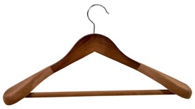 Umeraș Antialunecare din Lemn cu Carlig Metalic si Bara pentru Pantaloni, Gentle Grip, UnicUtil, 45 x 5.5 x 22.5 cm, Vintage, UUUM60