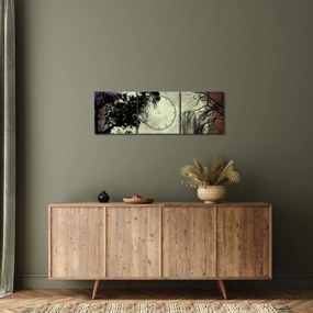 Tablou - Lună plină deasupra apei (cu ceas) (90x30 cm)