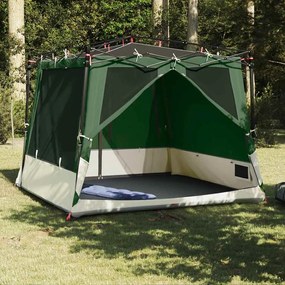 vidaXL Cort interior cu acoperiș Verde 291 x 291 x 240 cm tafta