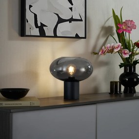 Lampă de masă de design neagră cu sticlă fumurie - Umbrella