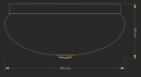 Plafoniera design clasic din alama BELLAGIO MODERN 50cm