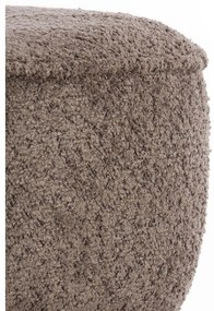 Taburet maro cu tapițerie din stofă bouclé Leyla – Light &amp; Living
