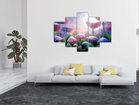 Tablou - Ciuperci sub lună plină (150x105 cm)