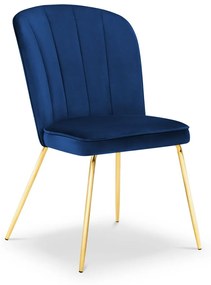 Scaun Cera cu tapiterie din catifea, albastru royal