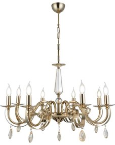 Candelabru cu lanț CASTRO, 8xE14/40W/230V, auriu