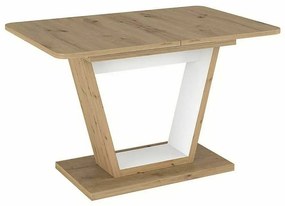 Masă de bucătărie Levin, stejar artisan / alb