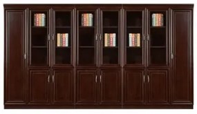 Set dulap birou, Nuc negru, 320cm, MDF, HB B-1208
