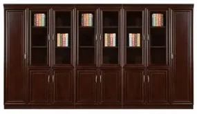 Set dulap birou, Nuc negru, 320cm, MDF, HB B-1208
