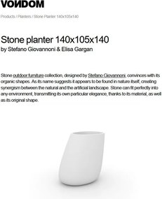 Ghiveci plante, flori design decorativ modern pentru amenajari interioare si exterioare, STONE PLANTER 55012R Vondom