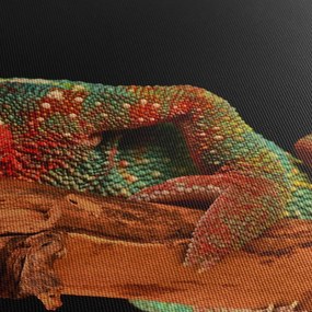 Tablou cu cameleon pe creangă (90x60 cm)