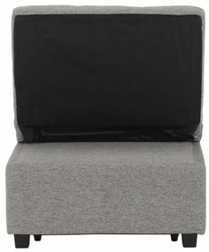 Fotoliu extensibil, material textil gri deschis, OKSIN