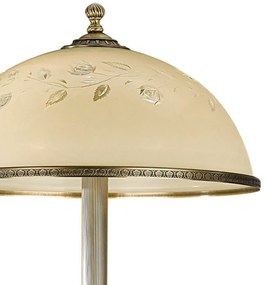 Lampadar / Lampa de podea din alama cu sticla decorata design italian 6208