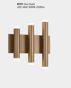 Aplica de perete LED tubular design minimalist CALA auriu