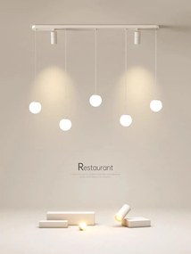 Lustra LED G4043-WH – 50W + 6W, Design Modern, cu Telecomandă și Lumină Reglabilă