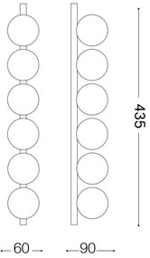 Plafonieră LED Ideal Lux PING PONG 6xLED/3W/230V CRI 90 alamă