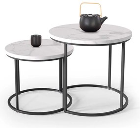 Masa de cafea Oreo, alb/negru